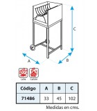 BARBACOA LEÑERO CON LADRILLO REFRACTARIO .33X45X102