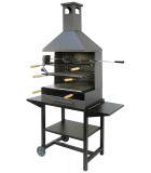 BARBACOA CHIMENEA CON BANDEJA METÁLICA ,PARRILLA, PLANCHA + KIT POLLO 