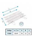 PARRILLA BARBACOA INOX. 62-52X40CMS  (RECORTABLES)