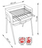 BARBACOA CON PARRILLA CINCADA 49X48X73 CMS.